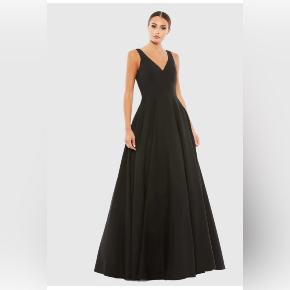 Ieena for Mac Dougal Classic Sleeveless A-Line Gown with Pockets in Black